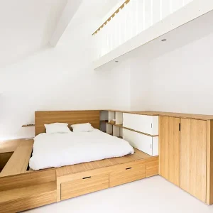 dormitorio de bambú