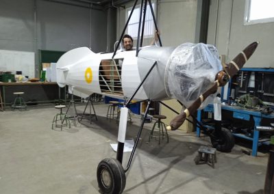 Réplica en bambú con motivo del centenario del primer vuelo del autogiro de Juan de la Cierva.